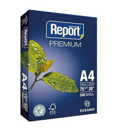 Papel Sulfite, A4, Report Alcalino, 75 g, 500 Folhas