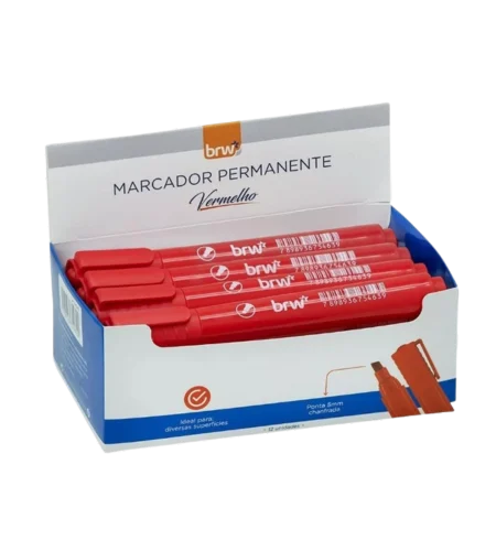 Marcador Permanente Atômico Vermelho 5mm